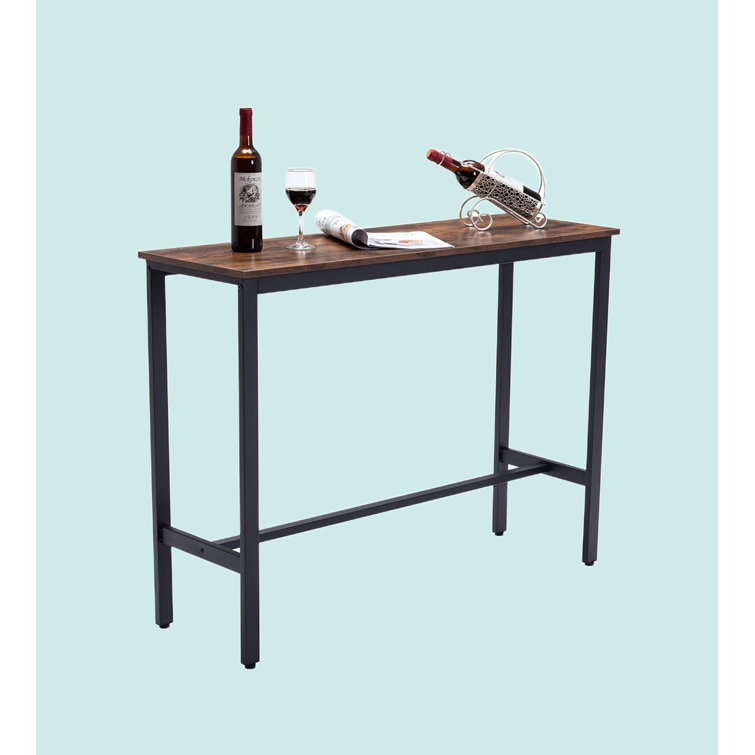 Damara 40 High Bar Table Industrial Dining Table Tall Counter Height Pub Table for Dining Room Kitchen or Living Room